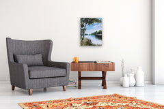 Original art for sale at UGallery.com | Water's Edge by Shela Goodman | $600 | oil painting | 20' h x 16' w | thumbnail 5