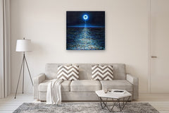 Original art for sale at UGallery.com | Cuando la Luna Llora by Tomo Mori | $4,575 | mixed media artwork | 40' h x 40' w | thumbnail 5