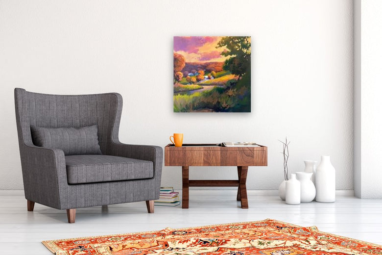 Golden Hour by Sri Rao |  In Room View of Artwork