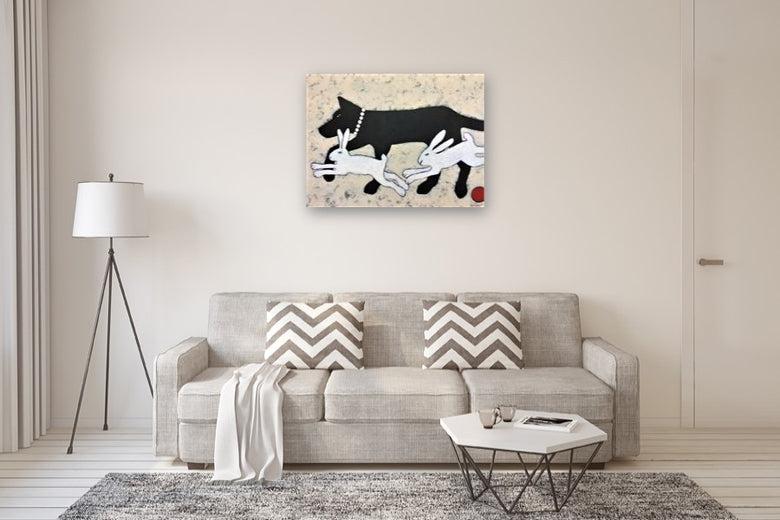 White Rabbits by Jaime Ellsworth |  In Room View of Artwork