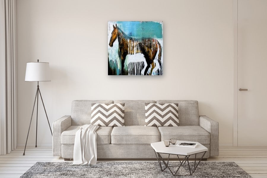 A Horse With Drips 3 by Scott Dykema |  In Room View of Artwork