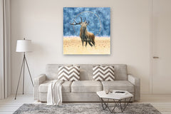 Original art for sale at UGallery.com | Call to the Wild by Alana Clumeck | $3,700 | oil painting | 48' h x 48' w | thumbnail 5