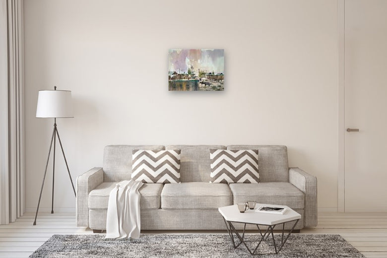 Native Village by Rashid Kulbatyrov |  In Room View of Artwork