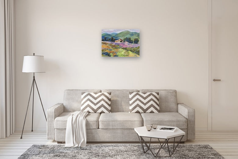 House in the Mountains by Gulshaba Abbasova |  In Room View of Artwork