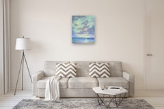 Original art for sale at UGallery.com | Break in the Clouds by Gail Greene | $1,075 | oil painting | 30' h x 24' w | thumbnail 5
