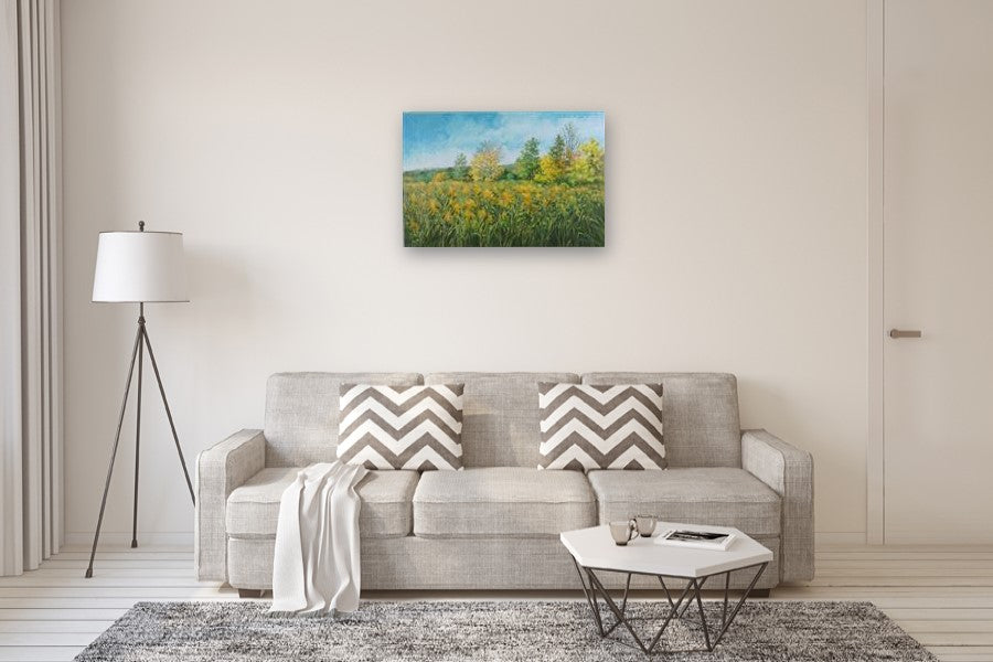 Goldenrod Morning by Suzanne Massion |  In Room View of Artwork
