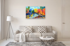Original art for sale at UGallery.com | River Trail by Kip Decker | $2,050 | acrylic painting | 30' h x 48' w | thumbnail 5
