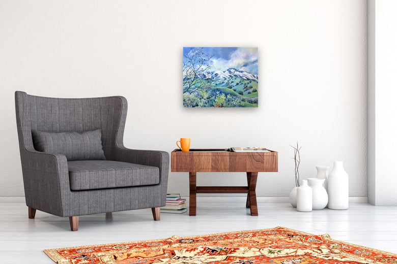 Snow Kissed Mt. Diablo by Catherine McCargar |  In Room View of Artwork