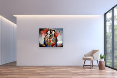 Original art for sale at UGallery.com | A Couple Geishas by Scott Dykema | $5,000 | mixed media artwork | 48' h x 60' w | thumbnail 5