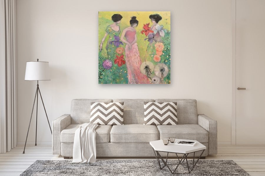 Flowers and Figures by Mary Pratt |  In Room View of Artwork