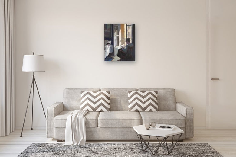The Sick Little Child by Bertrand Girard |  In Room View of Artwork