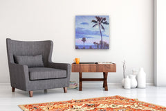 Original art for sale at UGallery.com | Coconut Moon by Karen E Lewis | $1,450 | oil painting | 24' h x 24' w | thumbnail 5