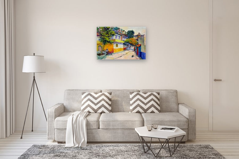 Street in Old Town, Mexico by Suren Nersisyan |  In Room View of Artwork