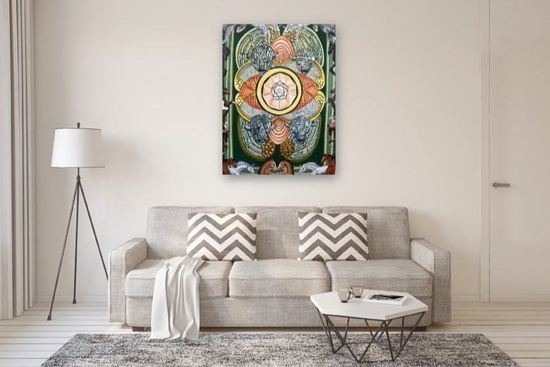 Four of Pentacles by Rachel Srinivasan |  In Room View of Artwork