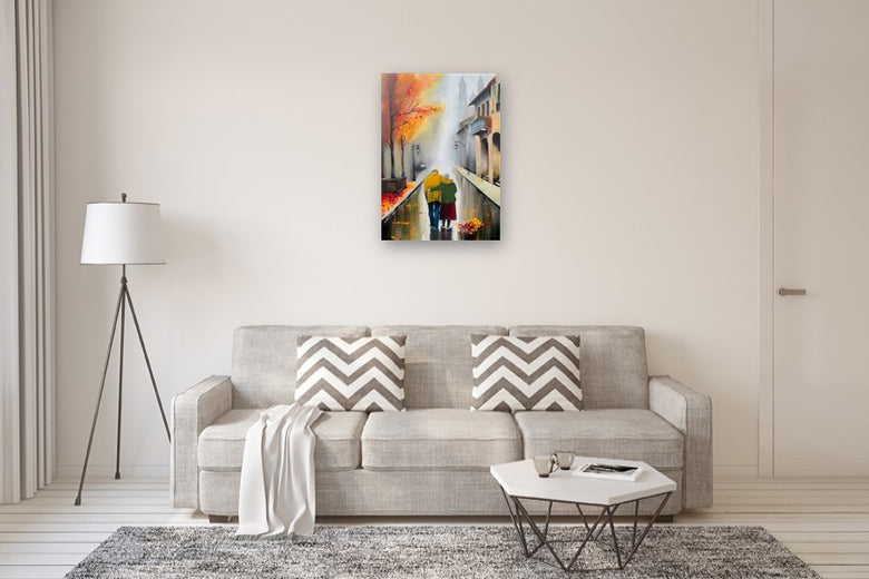 Autumn Stroll by Mikhail Zuyeu |  In Room View of Artwork