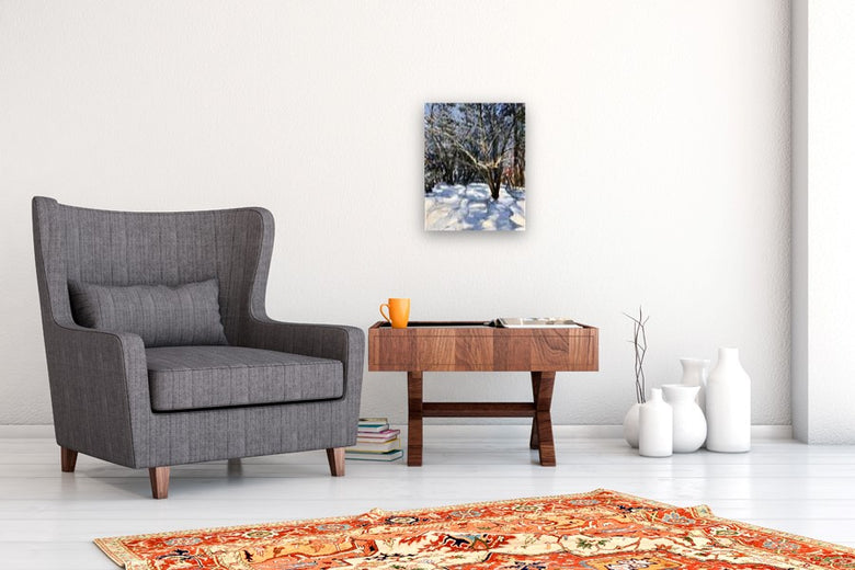 Winter Study, Light and Shadows by Elizabeth Garat |  In Room View of Artwork
