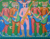 Original art for sale at UGallery.com | Queen by Arvind Kumar Dubey | $5,350 | acrylic painting | 42' h x 54' w | thumbnail 1