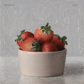 oil painting by Daniel Caro titled Strawberries