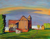 Original art for sale at UGallery.com | Evening, Lawrence County, Pennsylvania by Doug Cosbie | $475 | oil painting | 16' h x 20' w | thumbnail 1