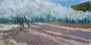 Original art for sale at UGallery.com | Orchard Wave by Janet Dyer | $1,100 | acrylic painting | 15' h x 30' w | thumbnail 1