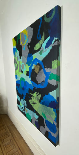 Twice in a Blue Moon by Johnny Karwan |  Side View of Artwork