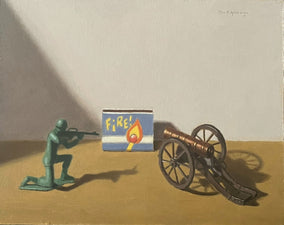 Original art for sale at UGallery.com | Fire! 2 by Jose H. Alvarenga | $600 | oil painting | 8' h x 10' w