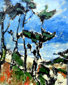 acrylic painting by Kip Decker titled Foggy Cove