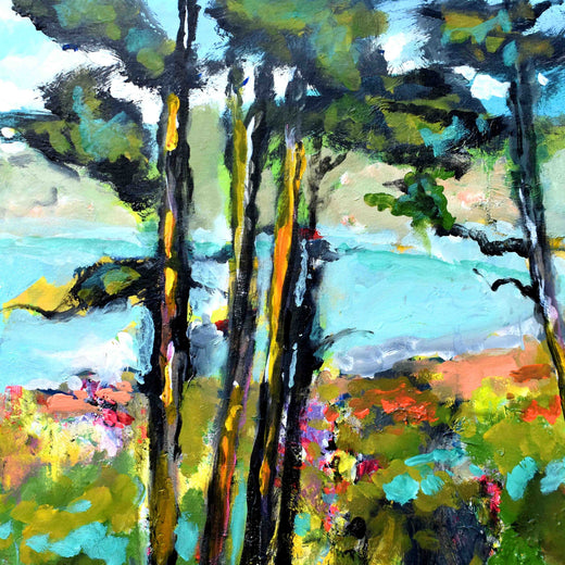 View of Monterey Bay by Kip Decker |   Closeup View of Artwork