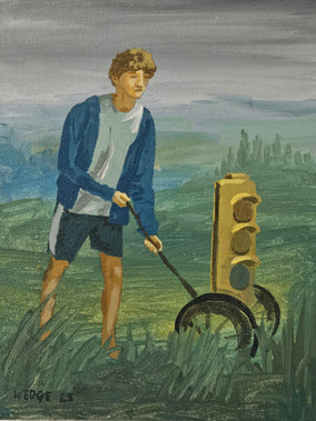 Original art for sale at UGallery.com | Trundler by Michael Wedge | $300 | acrylic painting | 10' h x 8' w
