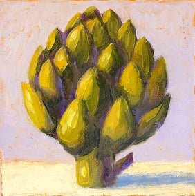 oil painting by Pat Doherty titled Artichoke 1