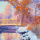 Original art for sale at UGallery.com | Lilac Winter. by Stanislav Sidorov | $1,600 | oil painting | 24' h x 30' w | thumbnail 4