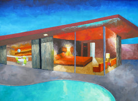Original art for sale at UGallery.com | Reflection by Mitchell Freifeld | $400 | oil painting | 25' h x 35' w
