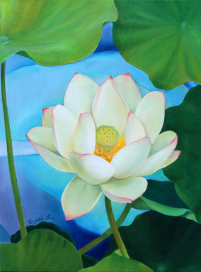 Original art for sale at UGallery.com | Blooming by Guigen Zha | $850 | oil painting | 24' h x 18' w