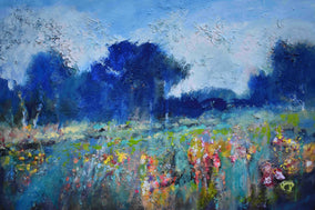 Original art for sale at UGallery.com | Ridgetop Flowers by Kip Decker | $1,800 | acrylic painting | 24' h x 36' w