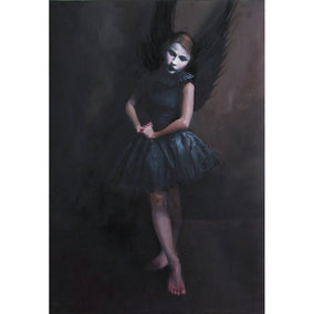 Original art for sale at UGallery.com | Standing Pierrot by John Kelly | $2,900 | oil painting | 32' h x 24' w