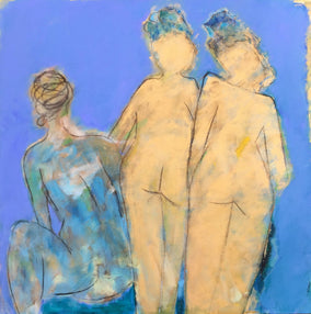 Original art for sale at UGallery.com | Showing Up by Robin Okun | $1,400 | acrylic painting | 30' h x 30' w