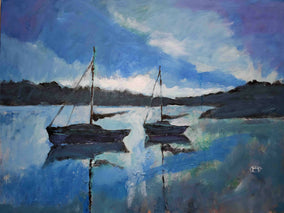 Original art for sale at UGallery.com | Blue Dawn by Kip Decker | $2,575 | acrylic painting | 30' h x 40' w