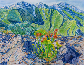 Original art for sale at UGallery.com | Paintbrush by Crystal DiPietro | $4,400 | mixed media artwork | 32' h x 42' w