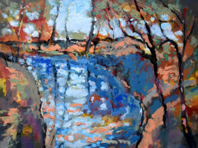 Original art for sale at UGallery.com | Still Water Creek Banks by Kip Decker | $2,775 | acrylic painting | 30' h x 40' w