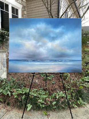 Oceanside Blue by Nancy Hughes Miller |  Side View of Artwork 