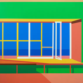 Original art for sale at UGallery.com | Window4 by Wenjie Jin | $2,400 | acrylic painting | 47.24' h x 47.24' w