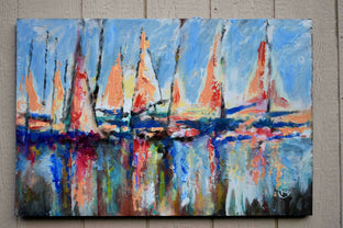 Harbor Sails Flapping by Kip Decker |  Context View of Artwork 