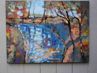 Still Water Creek Banks by Kip Decker |  Side View of Artwork 
