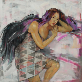 Original art for sale at UGallery.com | Inside Out /Purple/ by Mika Burt | $4,350 | oil painting | 39.27' h x 39.27' w