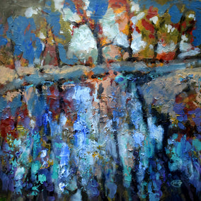 Original art for sale at UGallery.com | Blue Waters by Kip Decker | $2,100 | acrylic painting | 30' h x 30' w