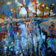Original art for sale at UGallery.com | Blue Waters by Kip Decker | $2,100 | acrylic painting | 30' h x 30' w | thumbnail 1