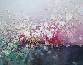 Original art for sale at UGallery.com | Somewhere 1 by Tomo Mori | $2,350 | mixed media artwork | 20' h x 24' w