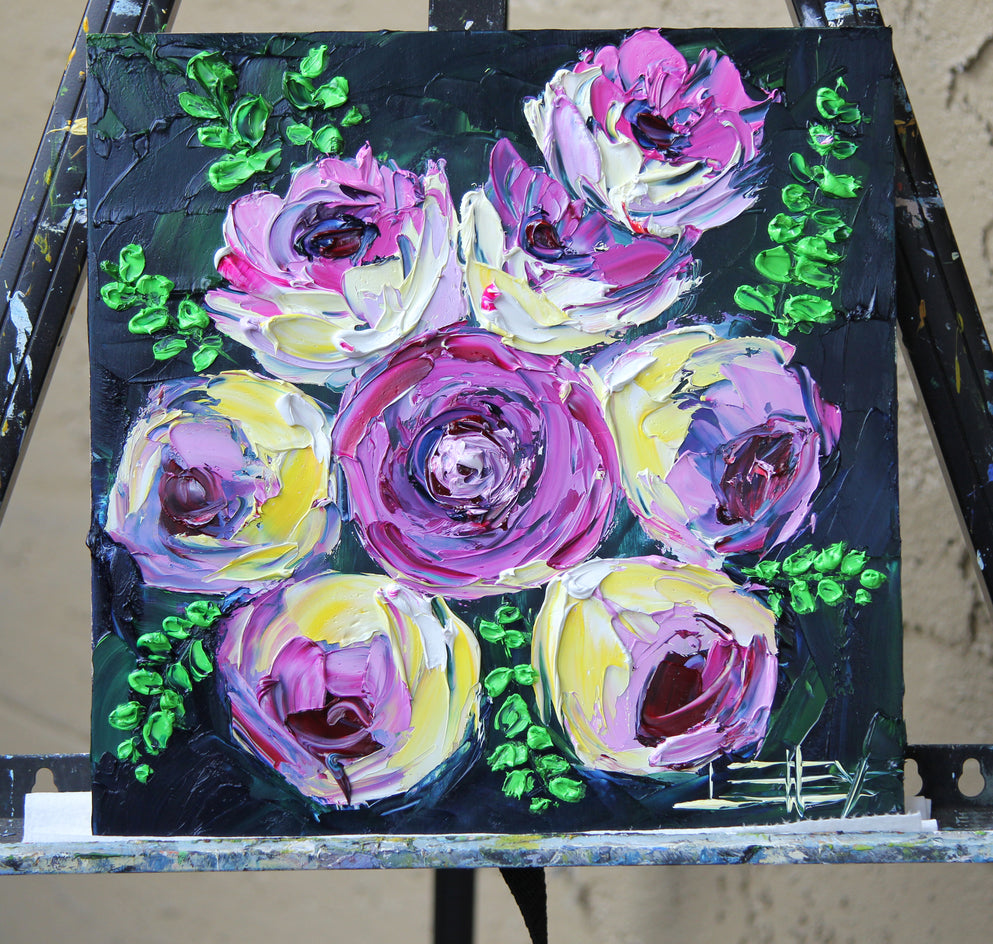 My Favorite Peonies by Lisa Elley |  Context View of Artwork