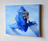 Original art for sale at UGallery.com | Blue Monday by Warren Keating | $1,700 | oil painting | 18' h x 24' w | thumbnail 3