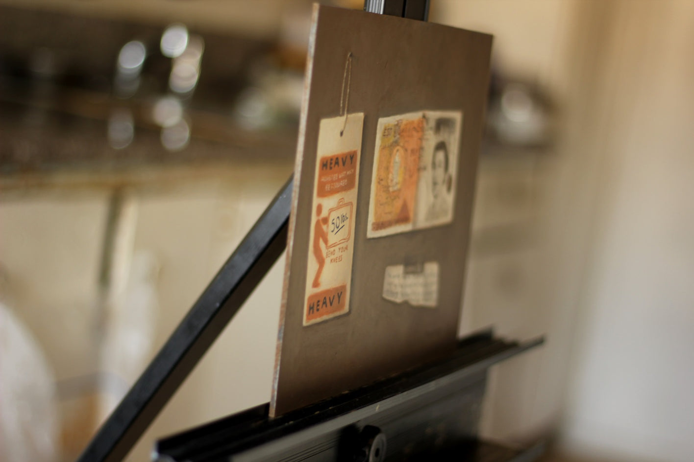 50 Pounds by Jose H. Alvarenga |  Side View of Artwork